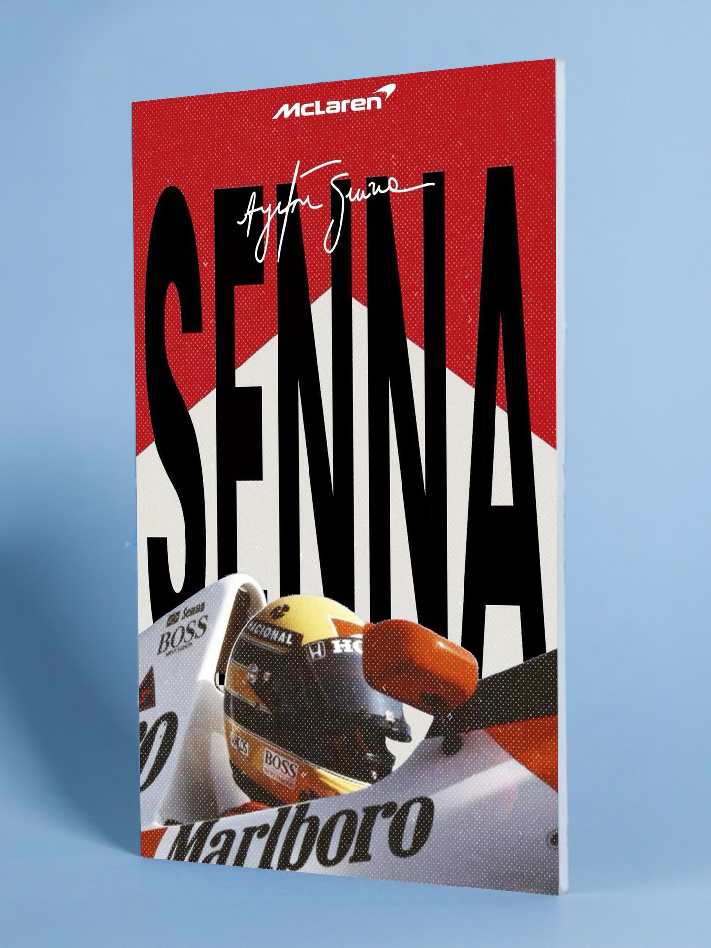 Ayrton Senna – McLaren Bold Typography Poster