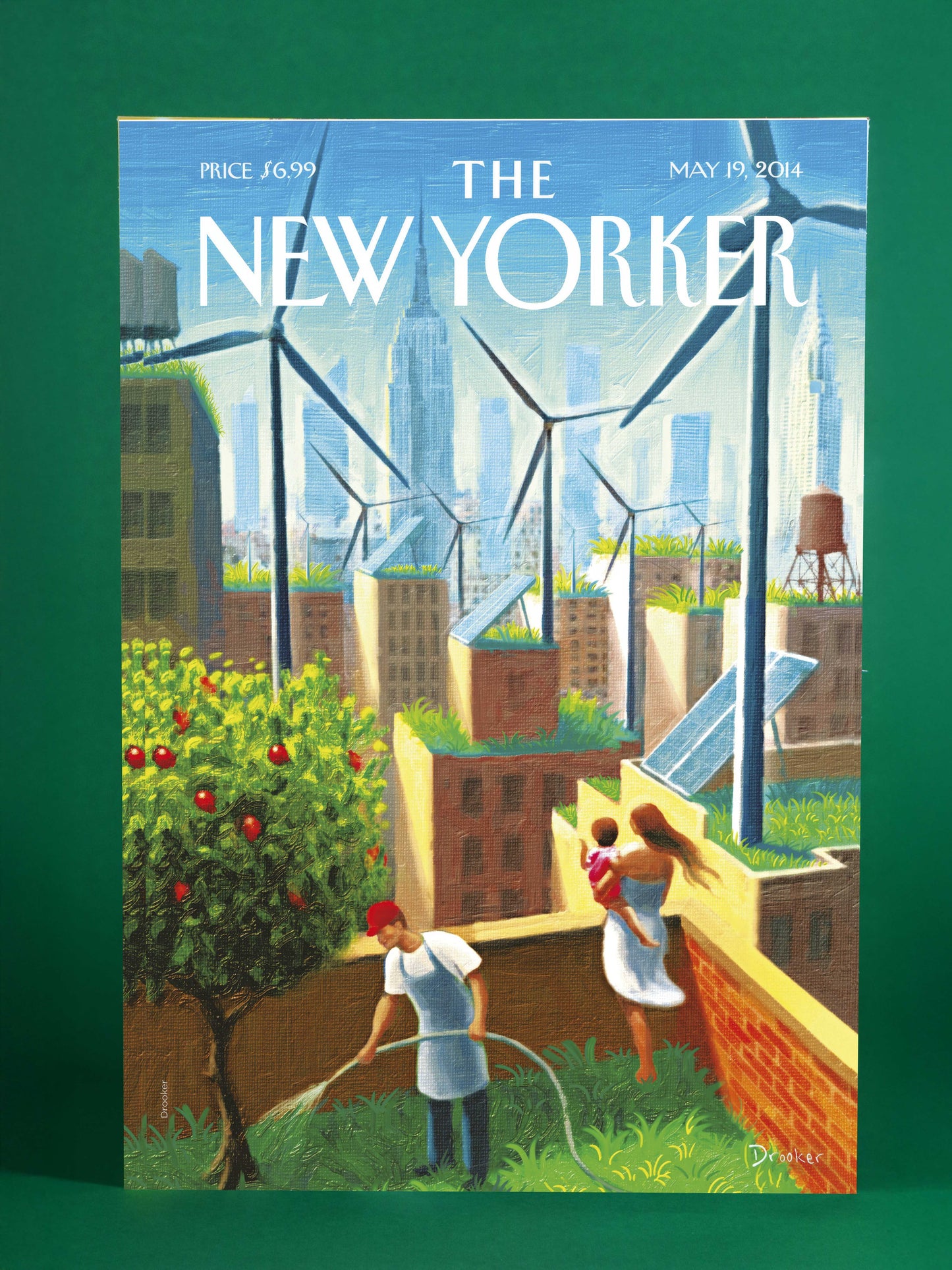 Eco City Rooftop Garden Art Print – New Yorker Cover, May 19, 2014