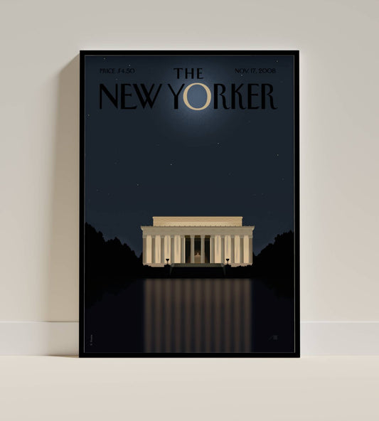 Lincoln Memorial Reflection: New Yorker Nov. 17, 2008