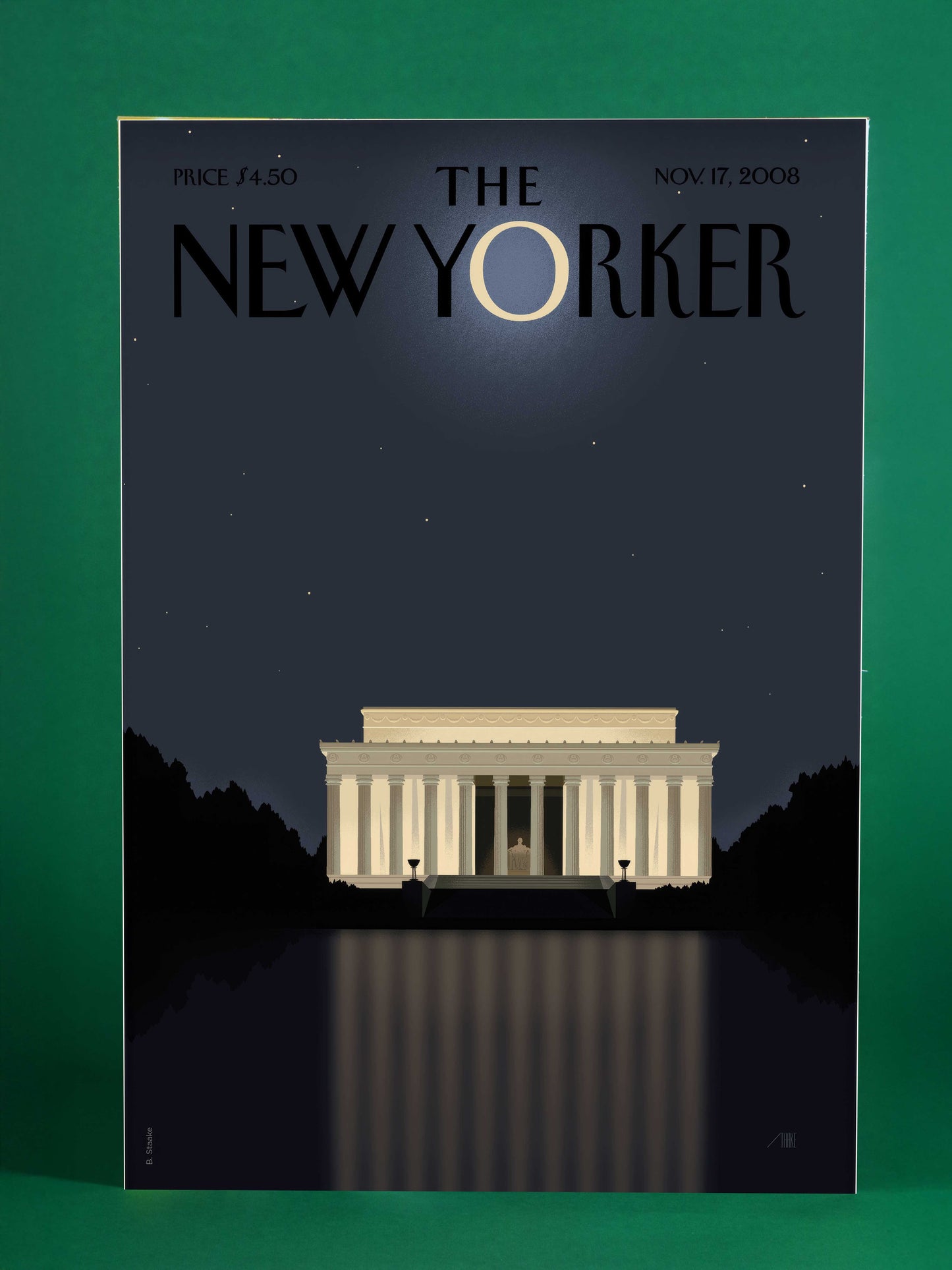 Lincoln Memorial Reflection: New Yorker Nov. 17, 2008