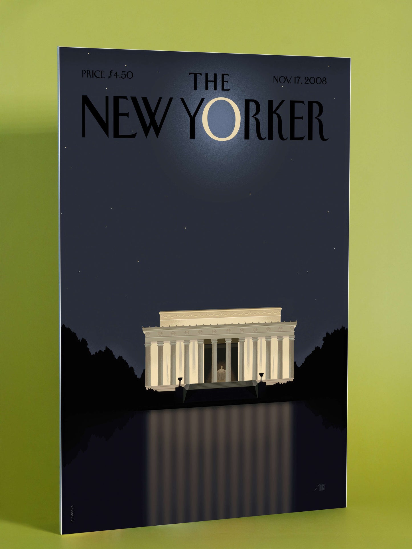 Lincoln Memorial Reflection: New Yorker Nov. 17, 2008