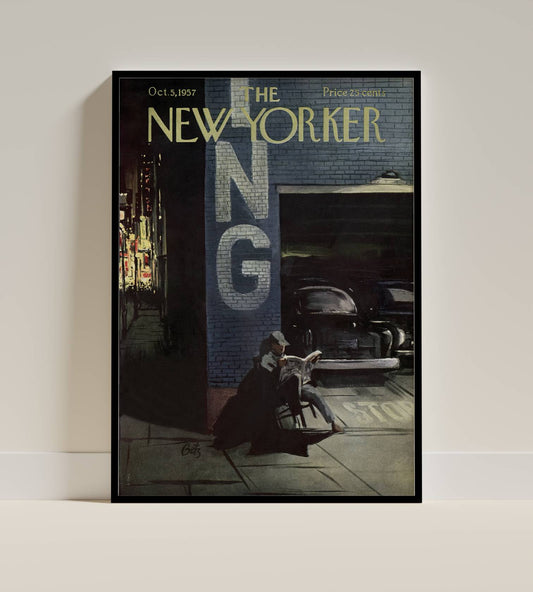 Nighttime City Reading – The New Yorker, October 5, 1957