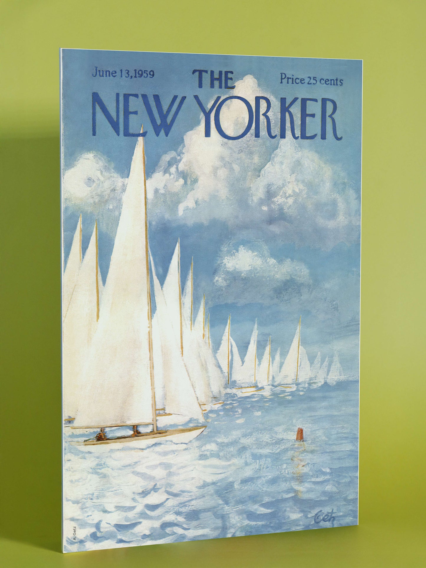 Retro Sailing Art Print – The New Yorker Magazine Cover, June 13, 1959