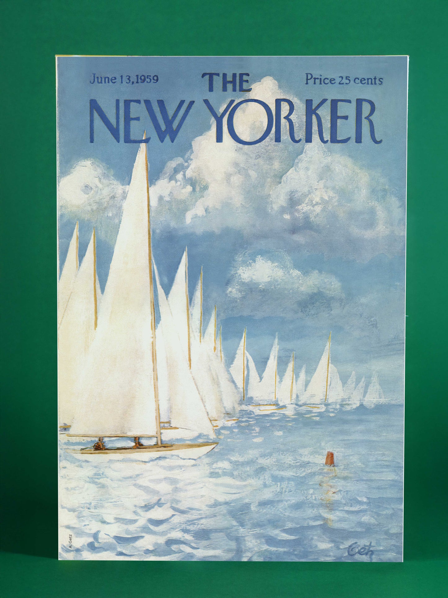 Retro Sailing Art Print – The New Yorker Magazine Cover, June 13, 1959