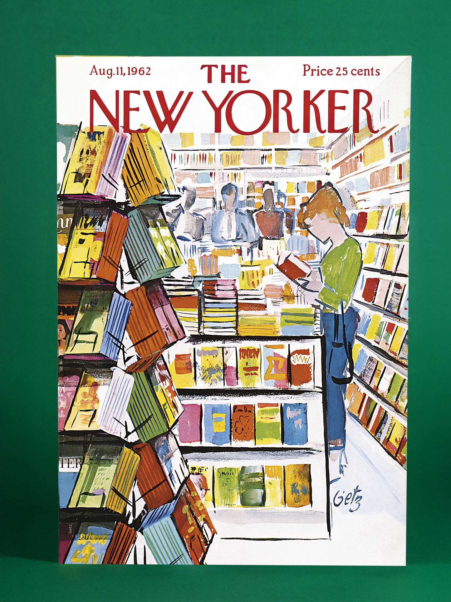 Vintage Bookstore Art Print – The New Yorker Cover, August 11, 1962