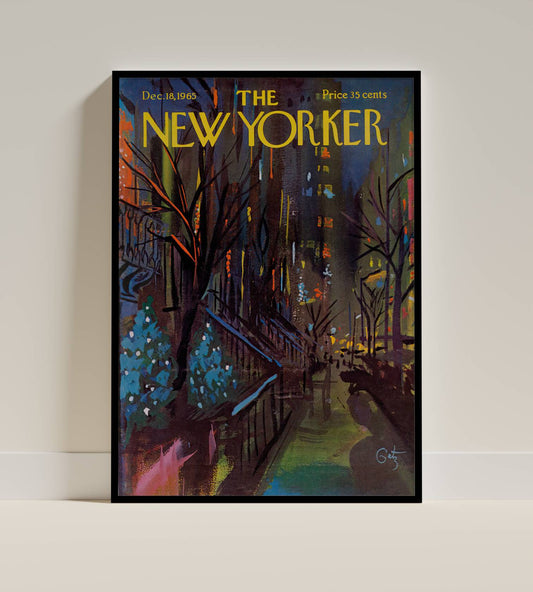 Winter in Central Park – The New Yorker Cover (Dec 18, 1965)