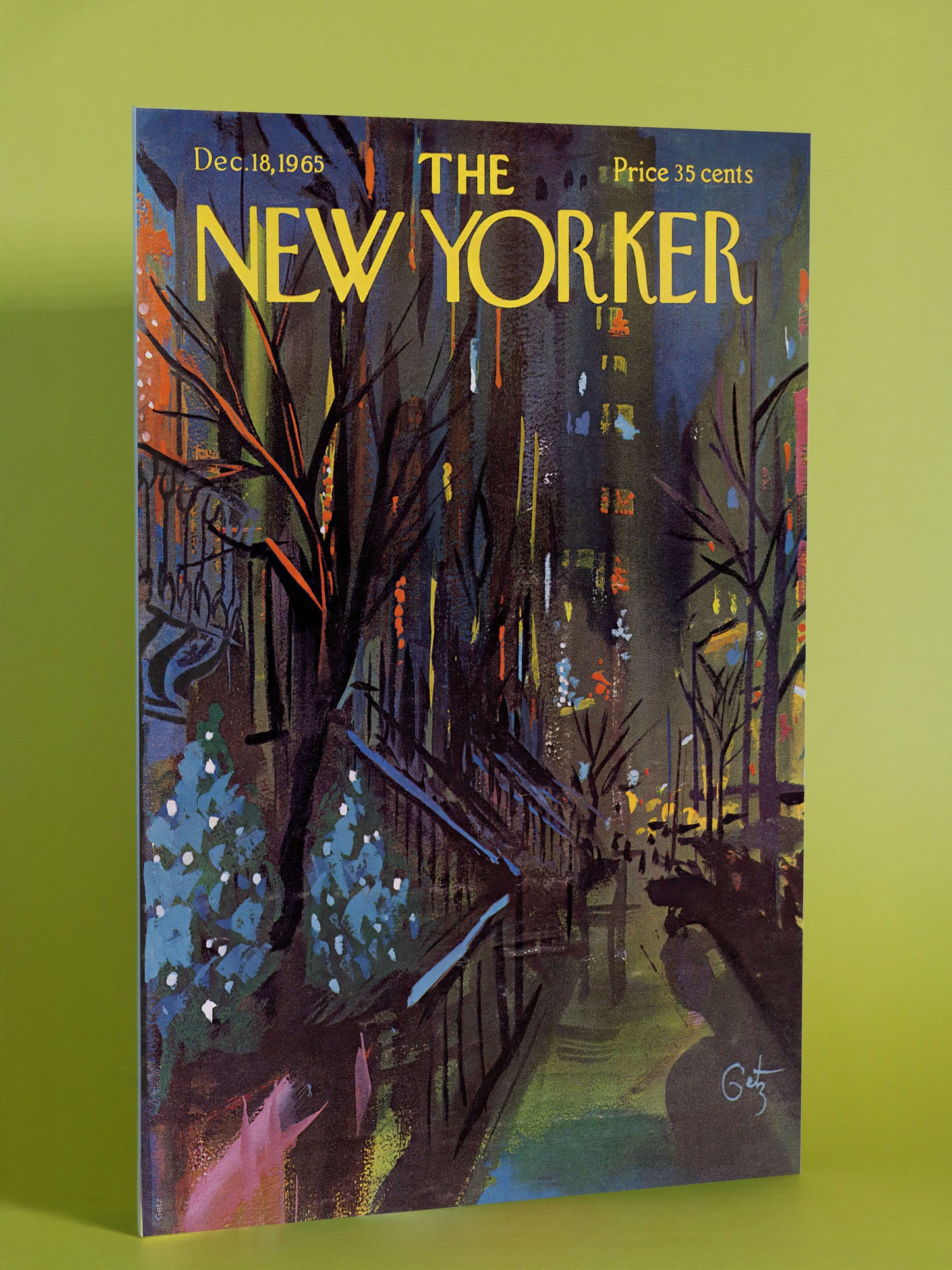Winter in Central Park – The New Yorker Cover (Dec 18, 1965)