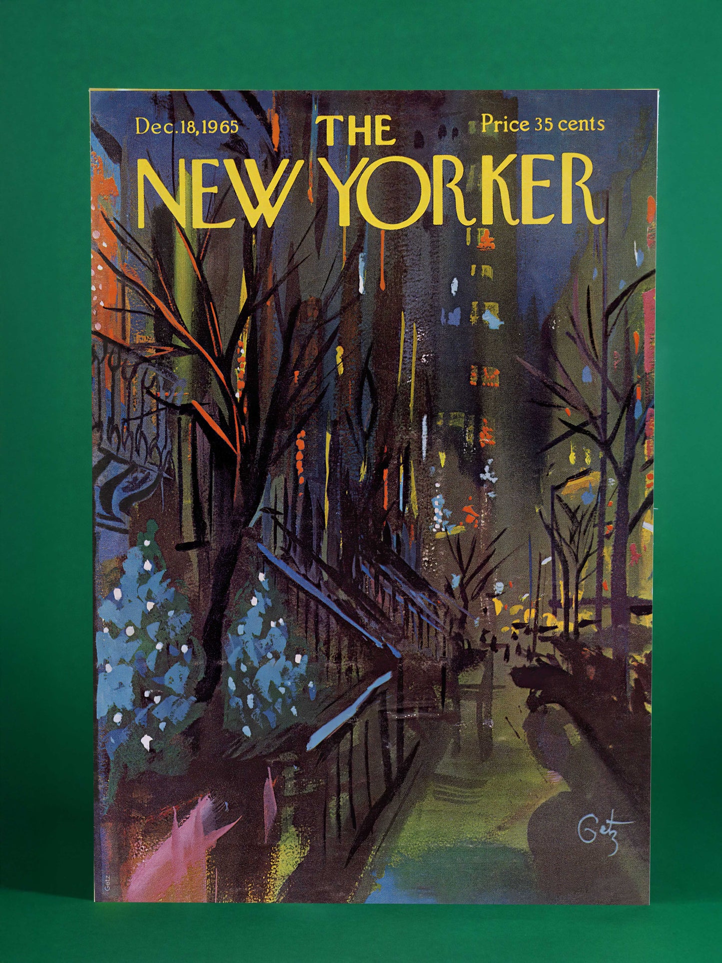 Winter in Central Park – The New Yorker Cover (Dec 18, 1965)