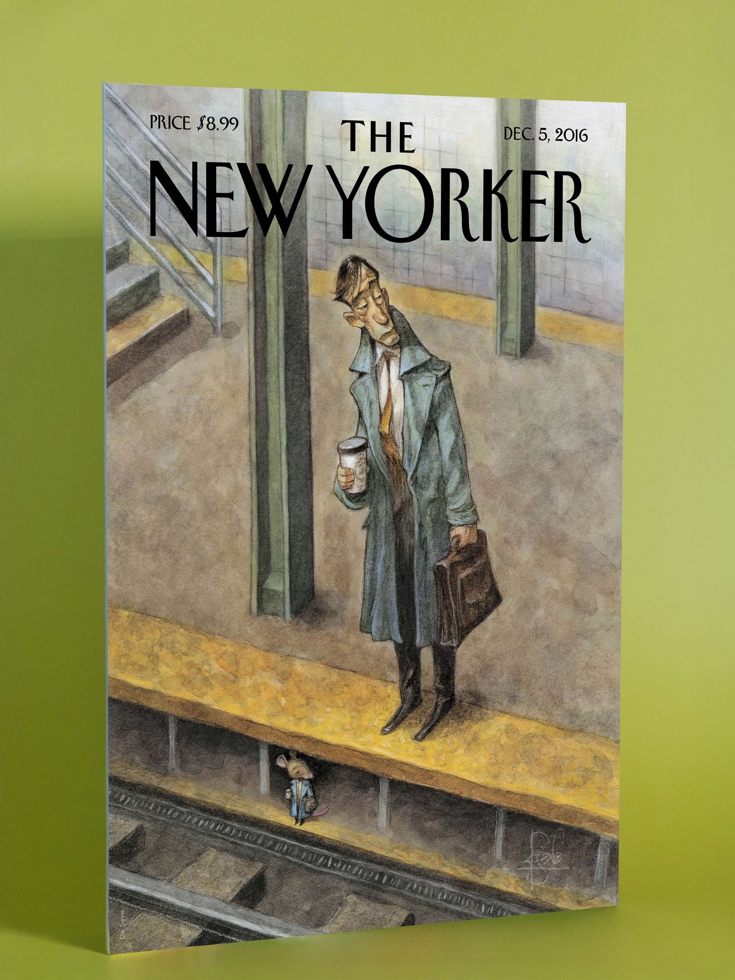 Subway Morning – The New Yorker Cover (Dec 5, 2016)