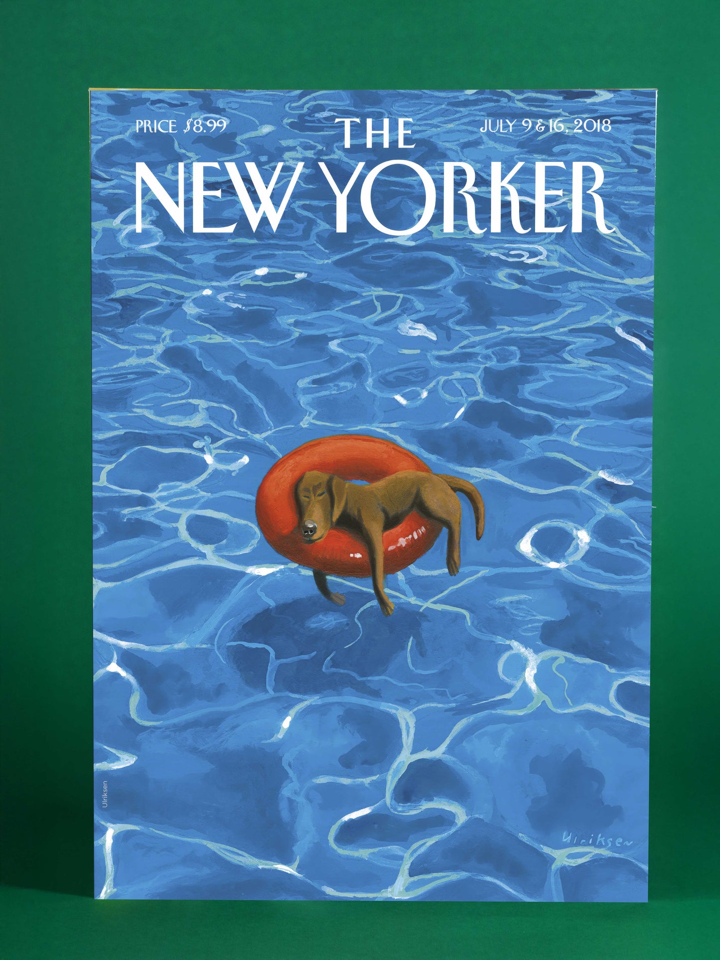 Summer Pool Vibes with Dog – The New Yorker Magazine Cover Print, July 9 & 16, 2018