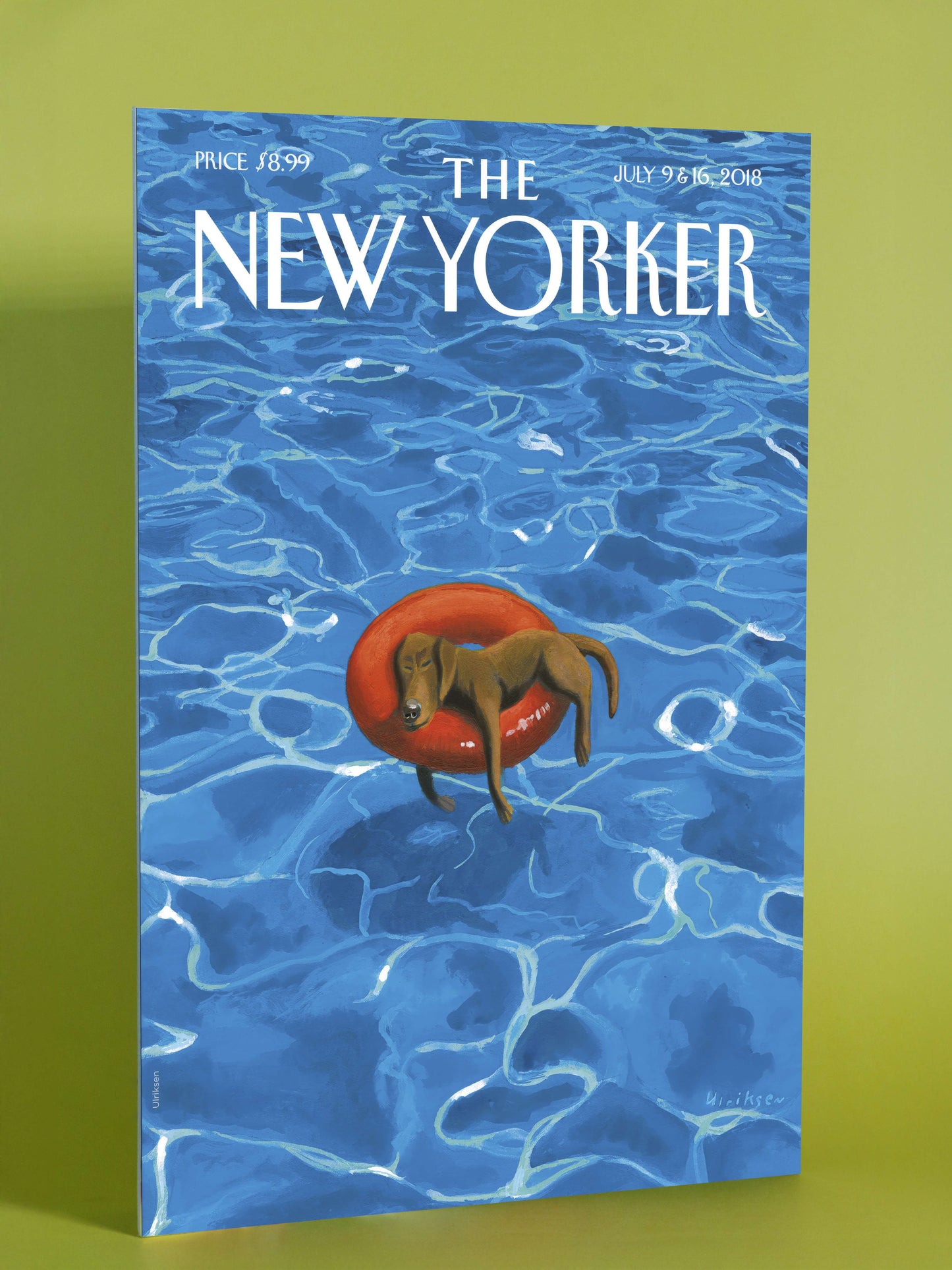 Summer Pool Vibes with Dog – The New Yorker Magazine Cover Print, July 9 & 16, 2018