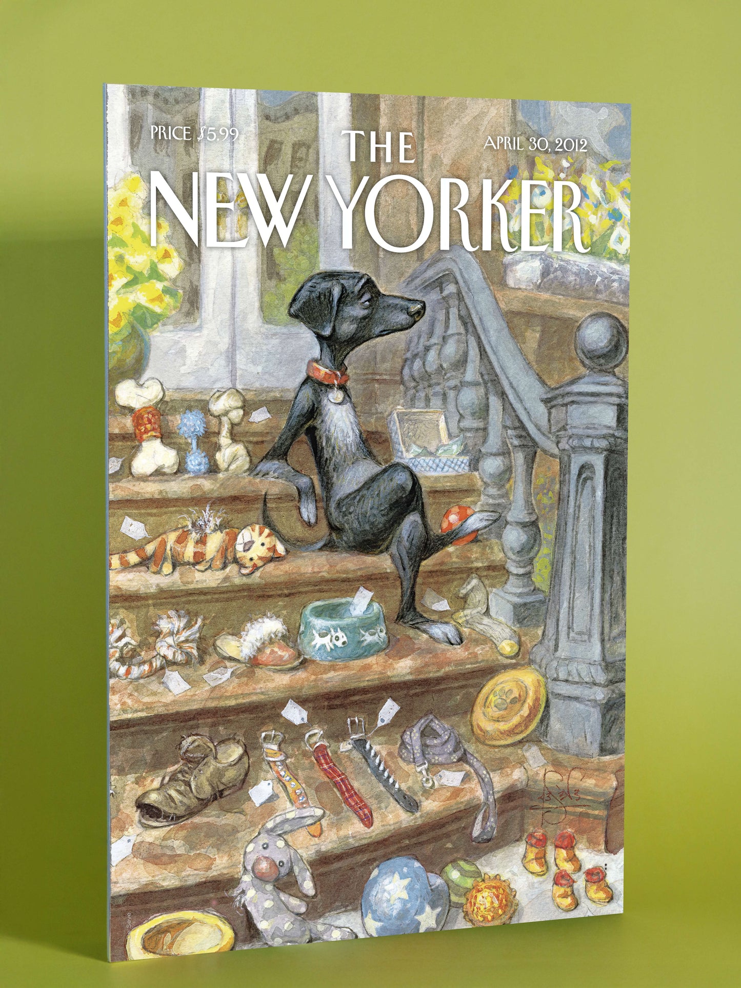 Dog’s Yard Sale – Playful New Yorker Illustration