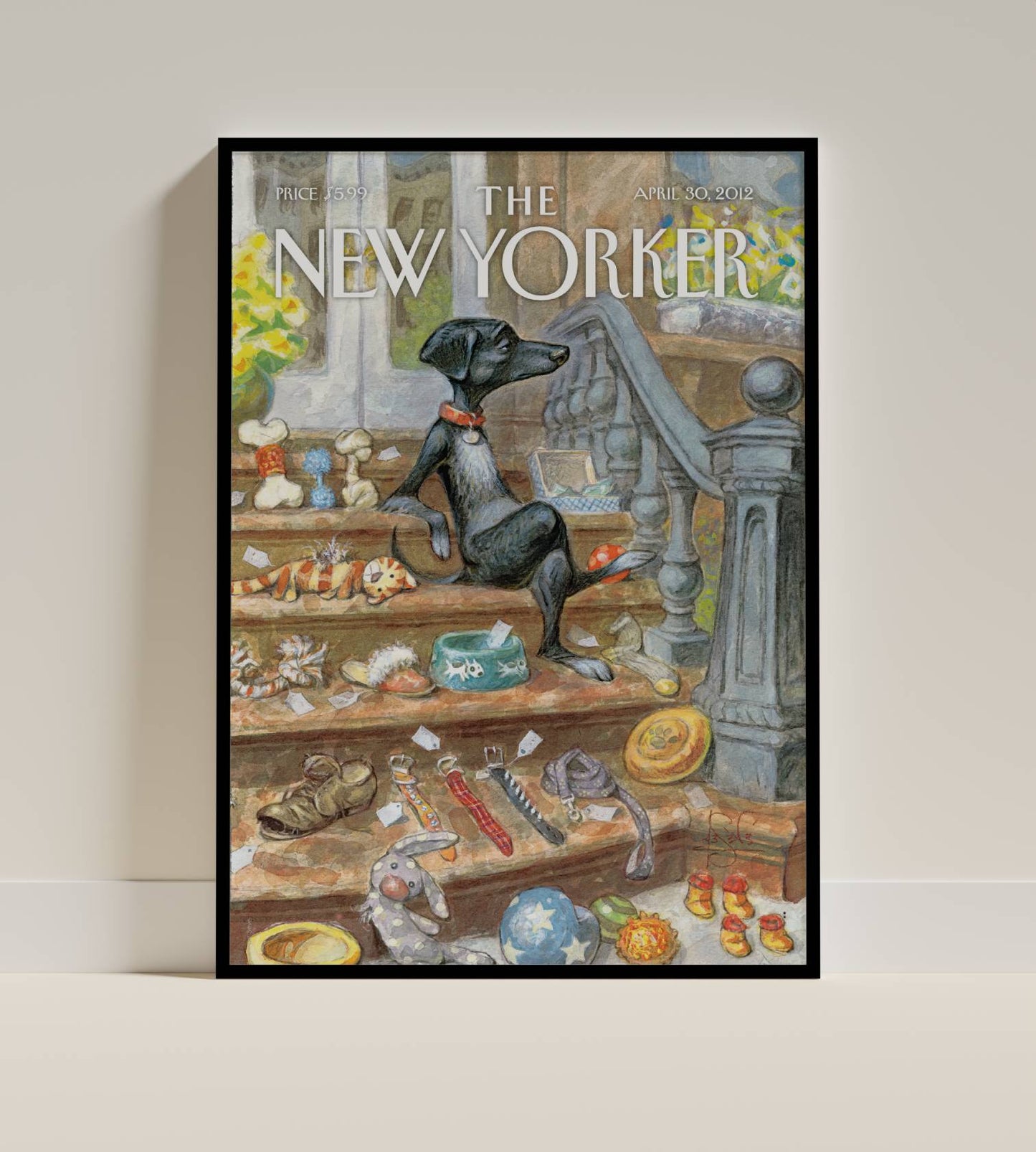 Dog’s Yard Sale – Playful New Yorker Illustration
