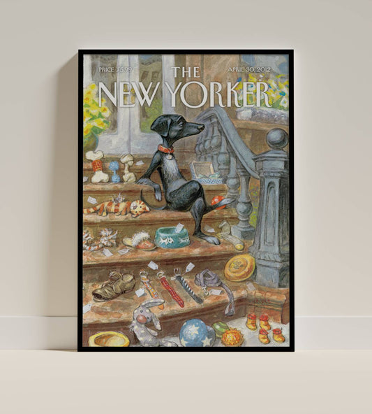Dog’s Yard Sale – Playful New Yorker Illustration