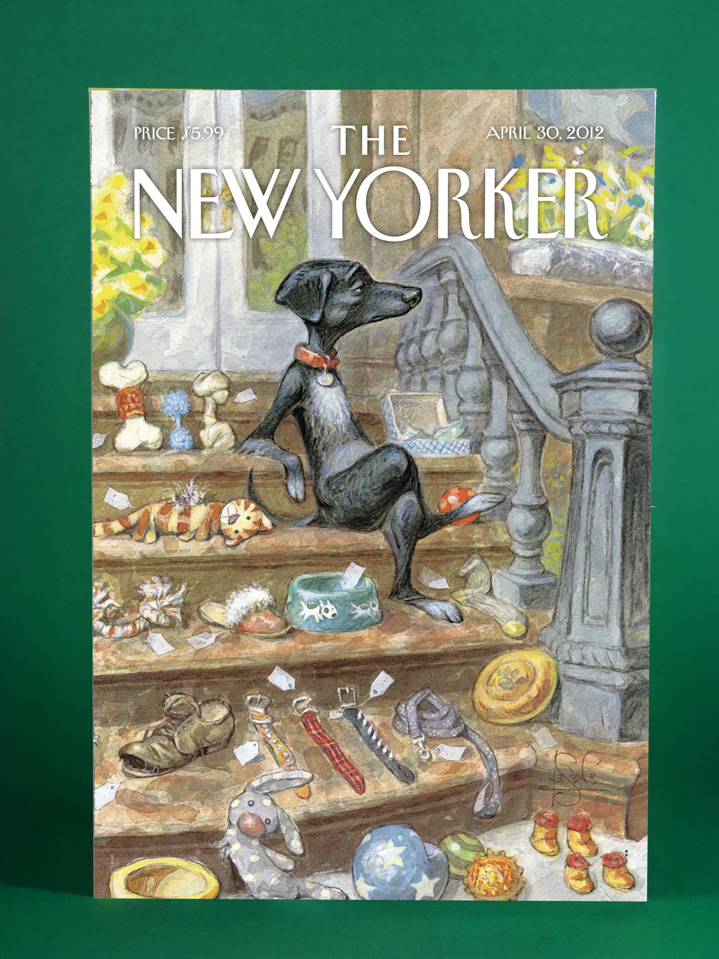 Dog’s Yard Sale – Playful New Yorker Illustration