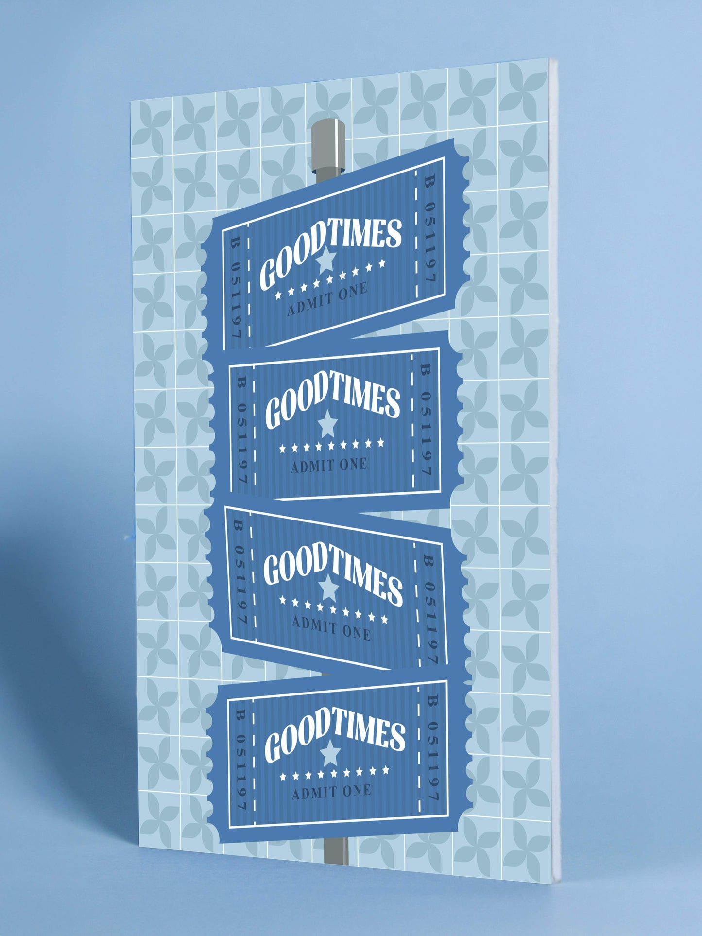 Vintage Goodtimes Admit One Ticket Poster