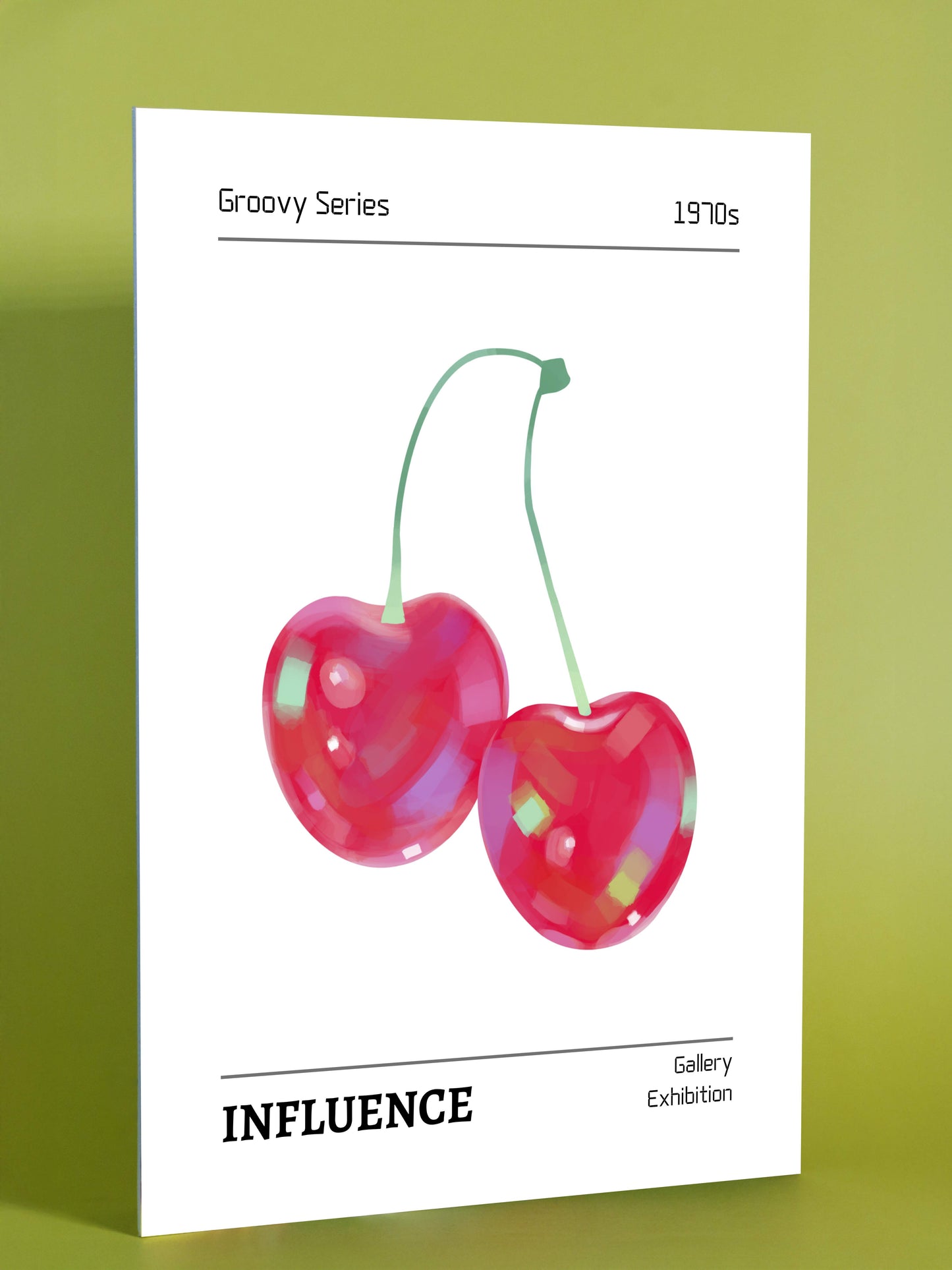 Groovy Cherries Poster – Influence (1970s Retro Art)