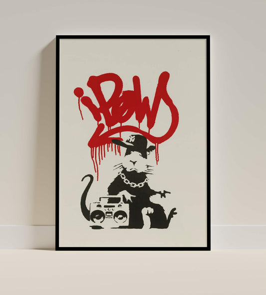 Urban Hip-Hop Rat - Graffiti Art Street Poster