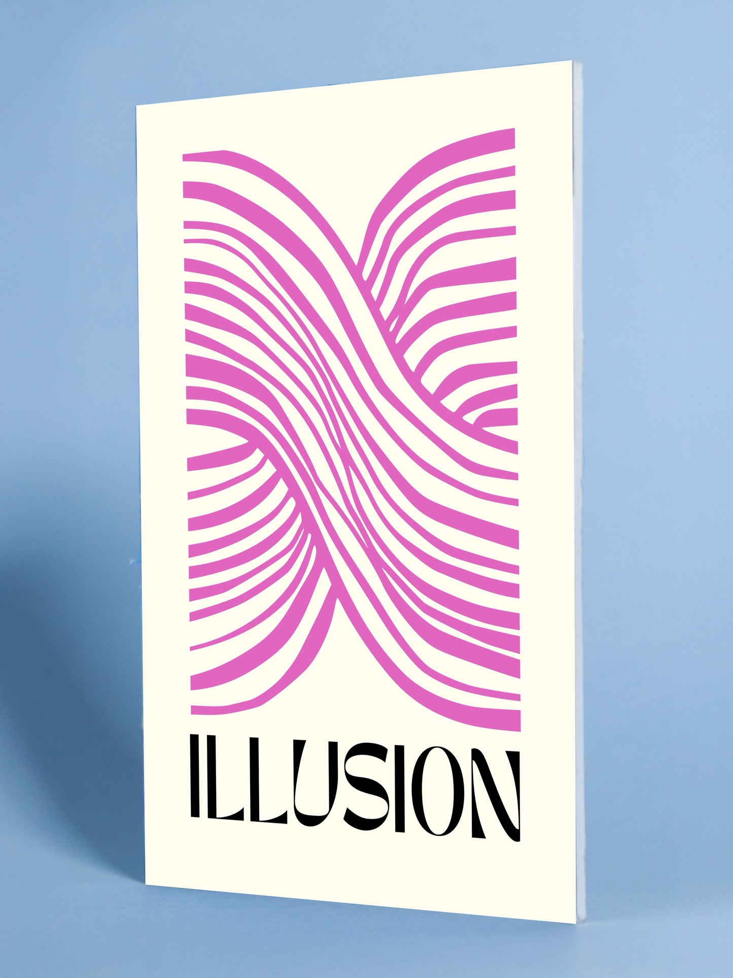 Illusion – Pink Abstract Optical Art Poster
