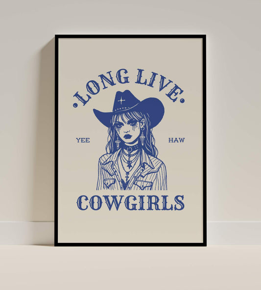 Long Live Cowgirls - Western Vintage Art Print