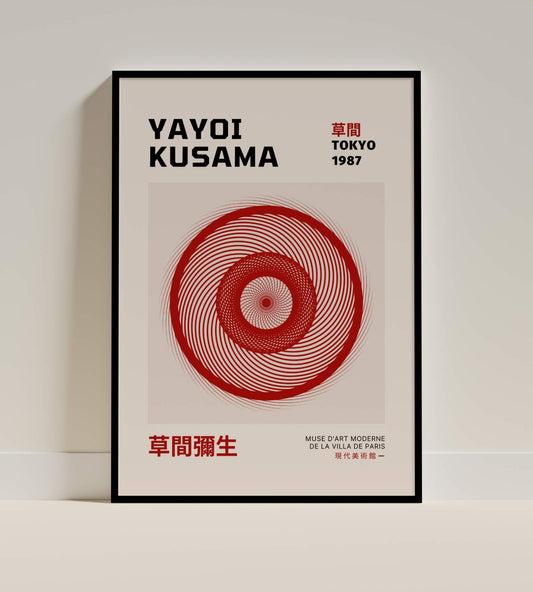 Yayoi Kusama Spiral Red Art Print
