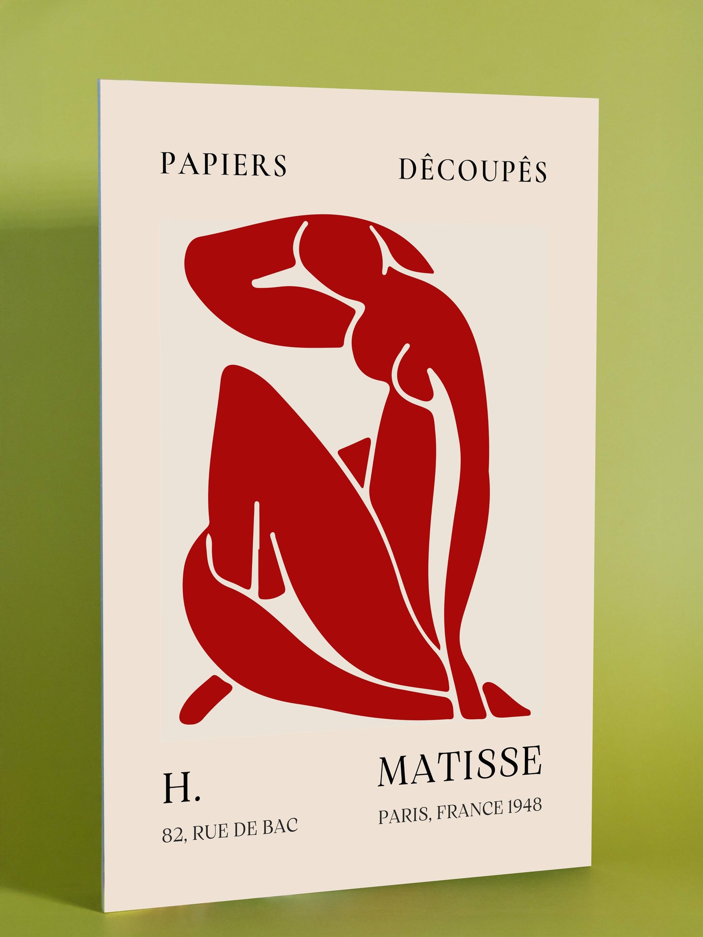 Henri Matisse “Papiers Découpés” Red Cutout Poster