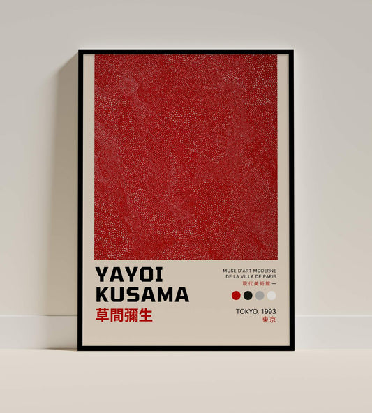 Yayoi Kusama Red Infinity Dots Poster