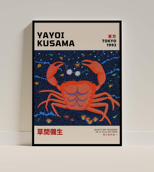 Yayoi Kusama Tokyo Crab Art Poster (1993)