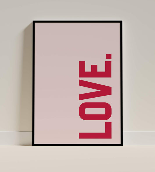 LOVE Bold Vertical Typography Poster