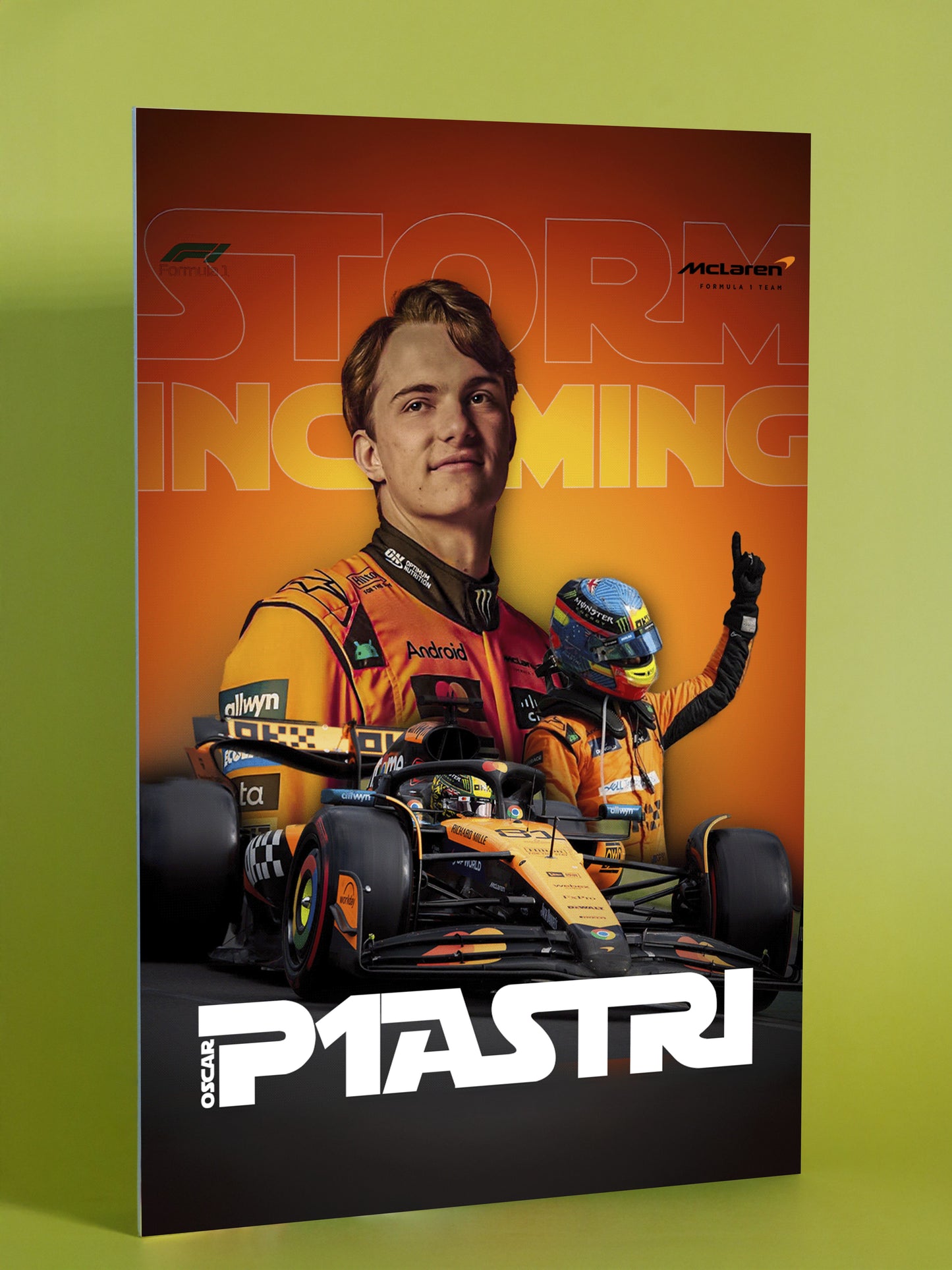 Oscar Piastri McLaren F1 Team Poster – “Storm Incoming”