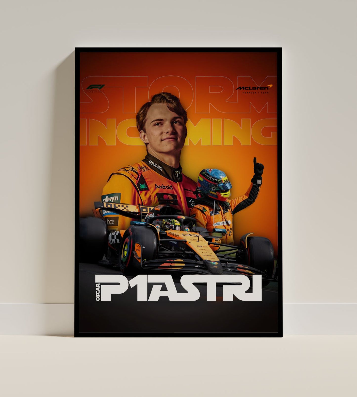 Oscar Piastri McLaren F1 Team Poster – “Storm Incoming”