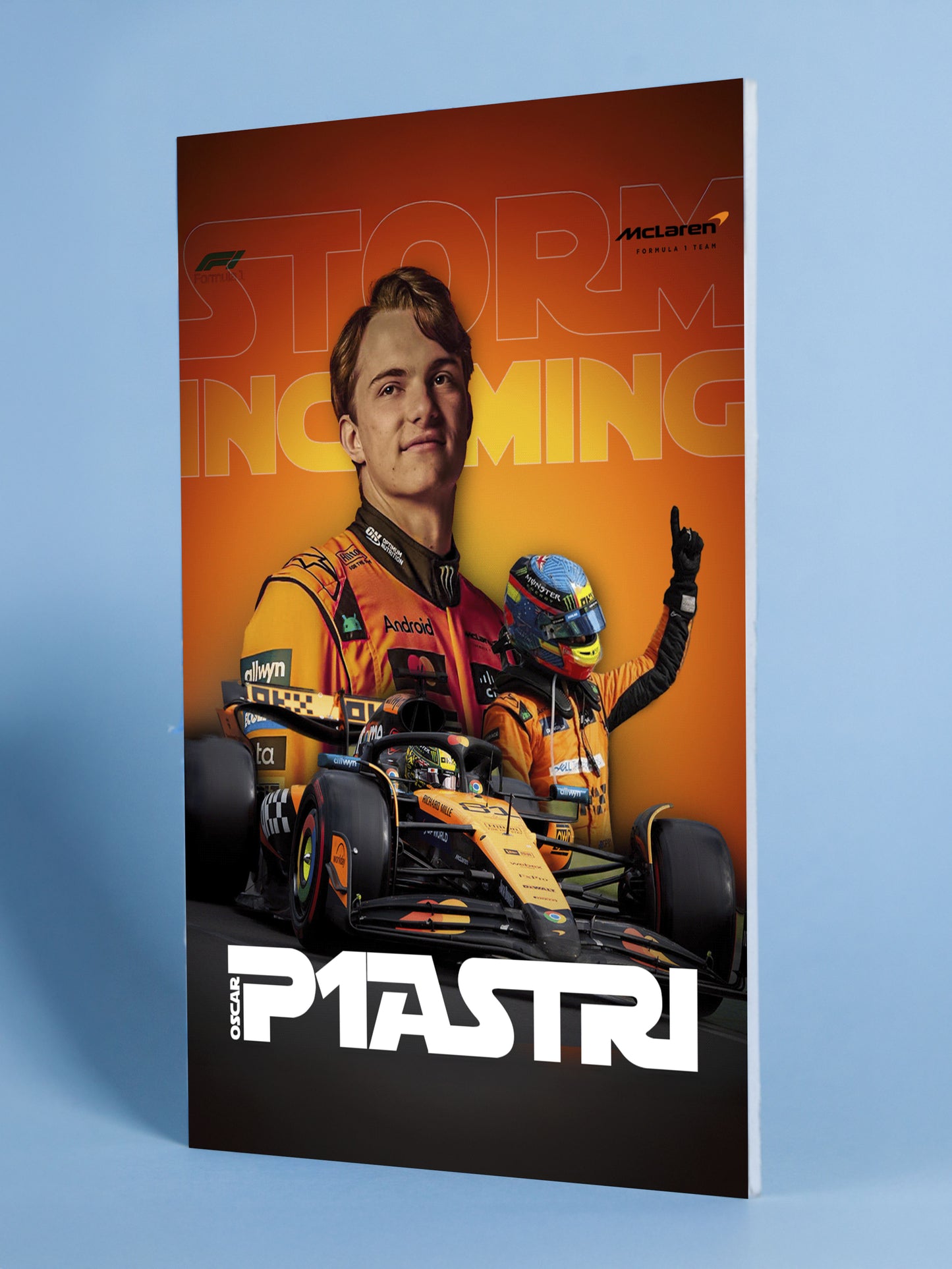 Oscar Piastri McLaren F1 Team Poster – “Storm Incoming”