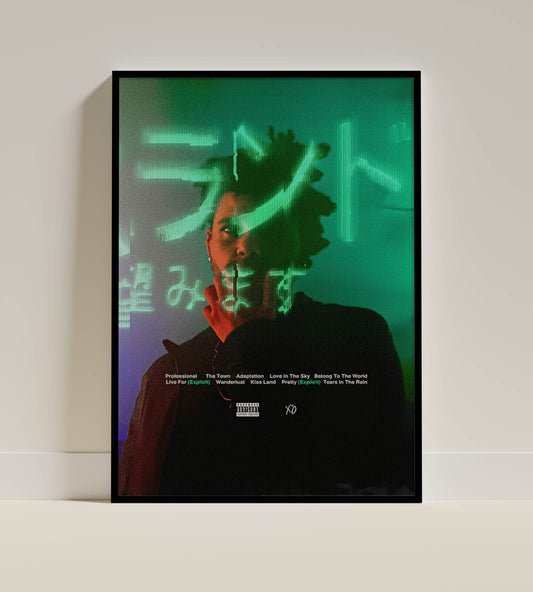 The Weeknd Neon Lyrics Poster