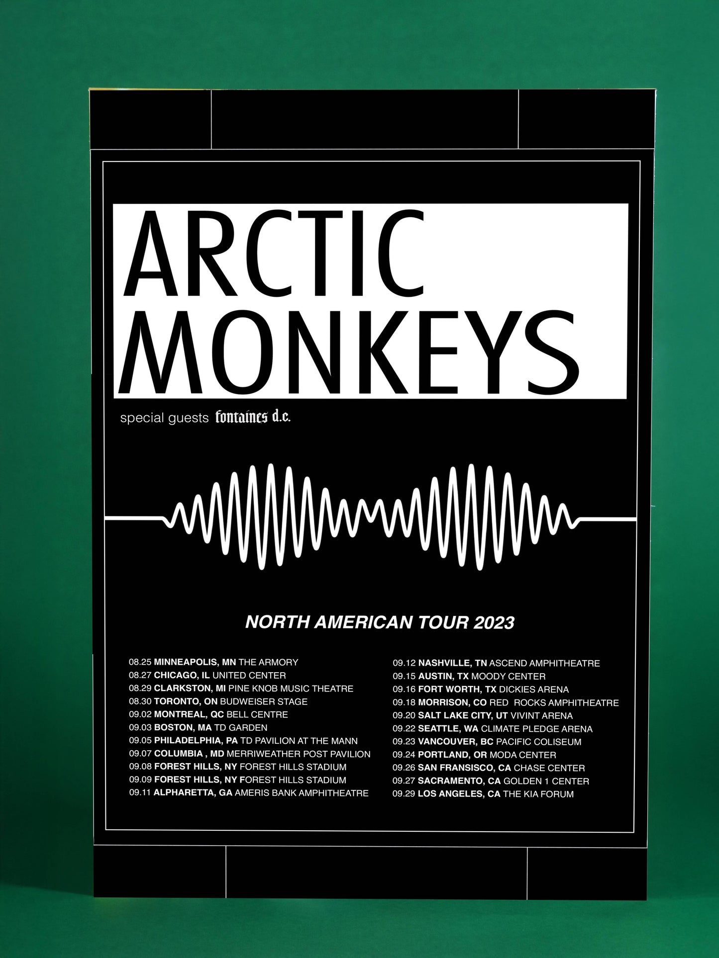 Arctic Monkeys North American Tour 2023 poster