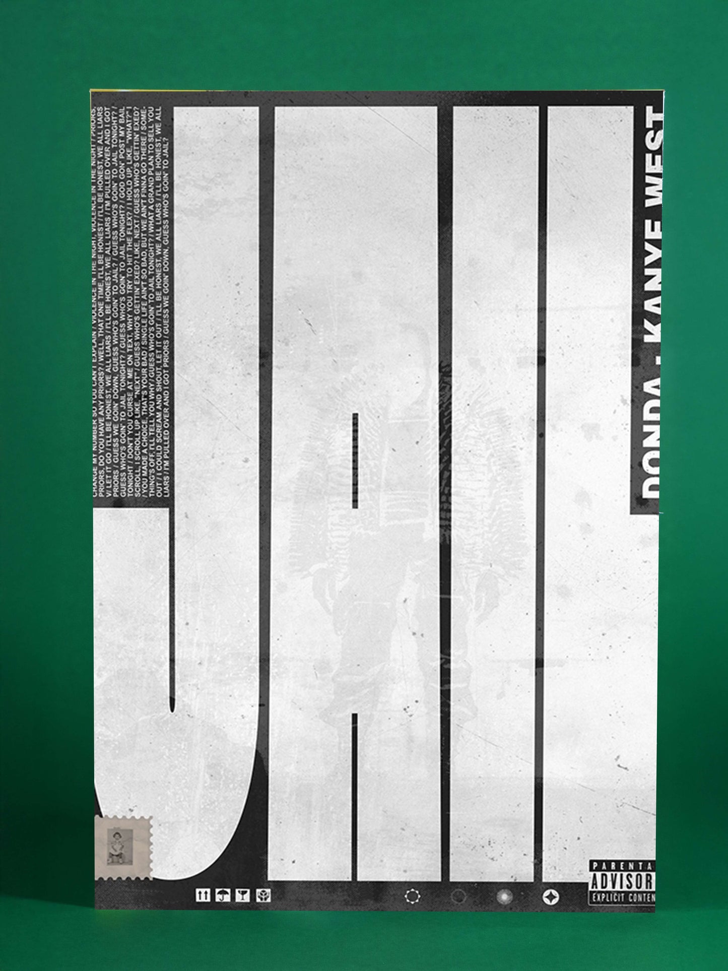 Kanye West “Jail” Donda Poster – Minimalist Rap Art Print