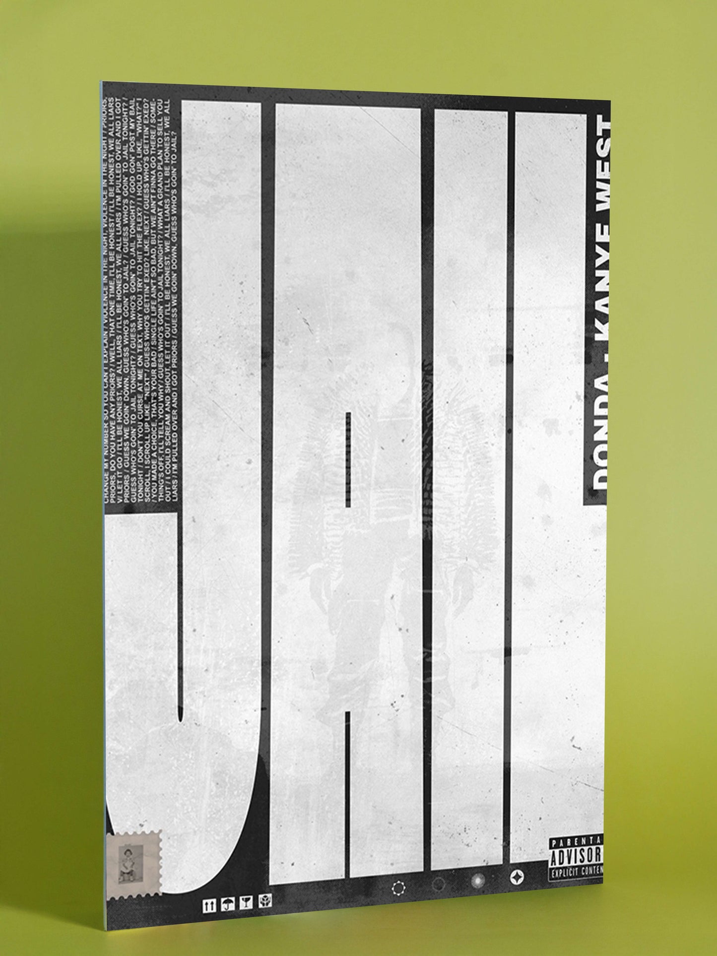 Kanye West “Jail” Donda Poster – Minimalist Rap Art Print