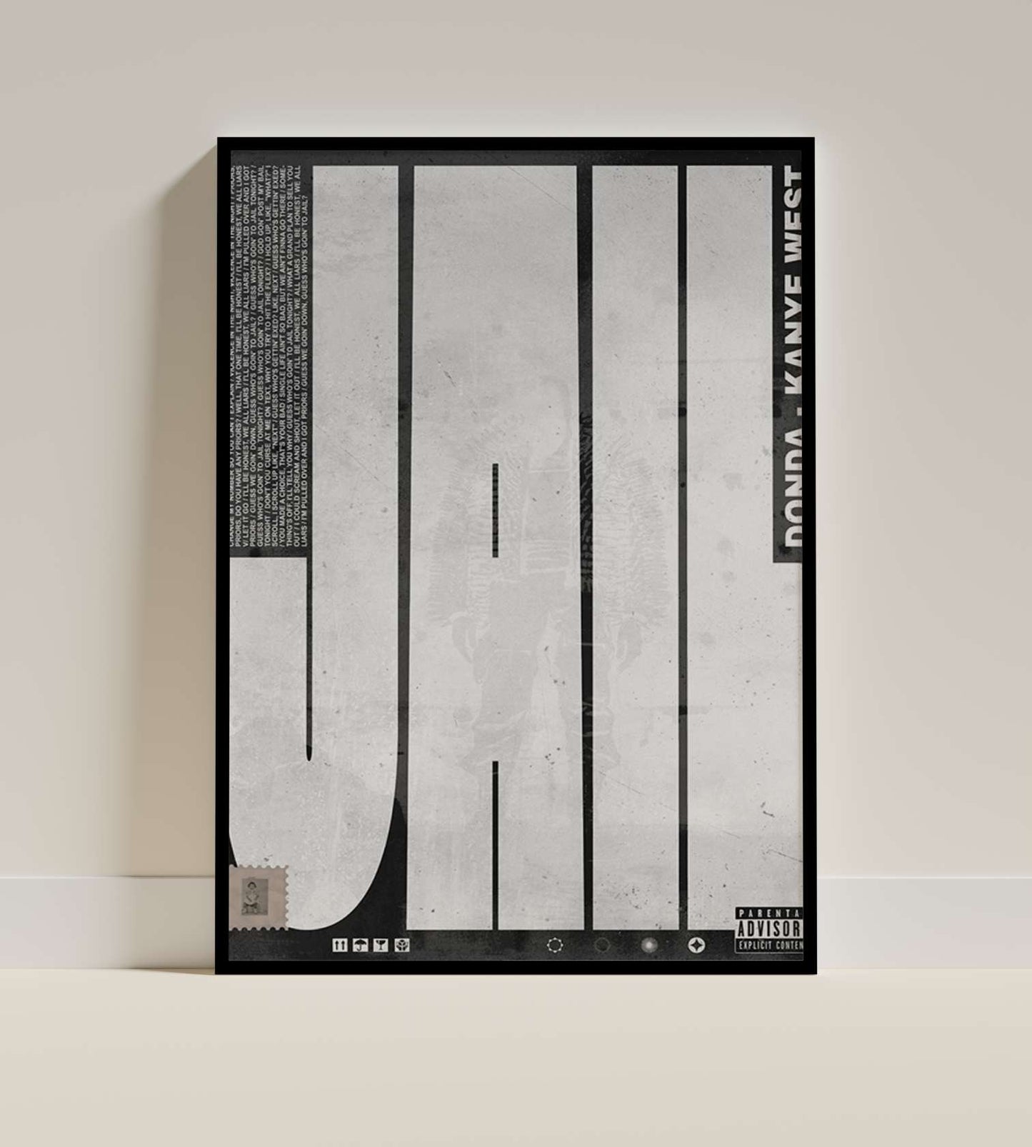 Kanye West “Jail” Donda Poster – Minimalist Rap Art Print