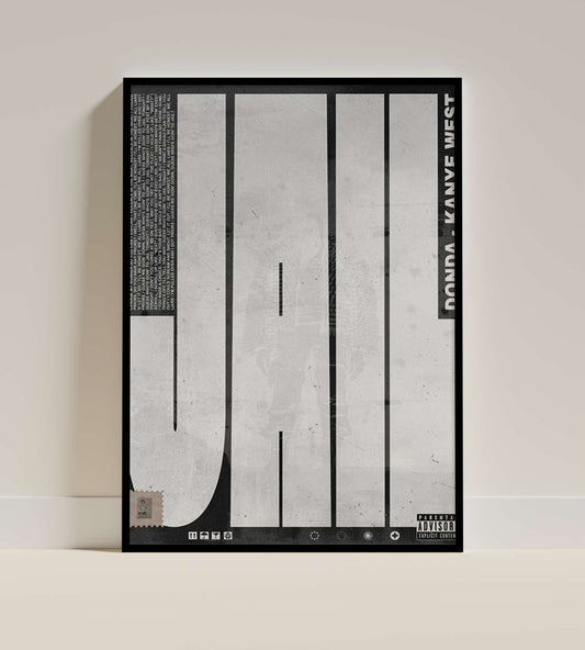 Kanye West “Jail” Donda Poster – Minimalist Rap Art Print
