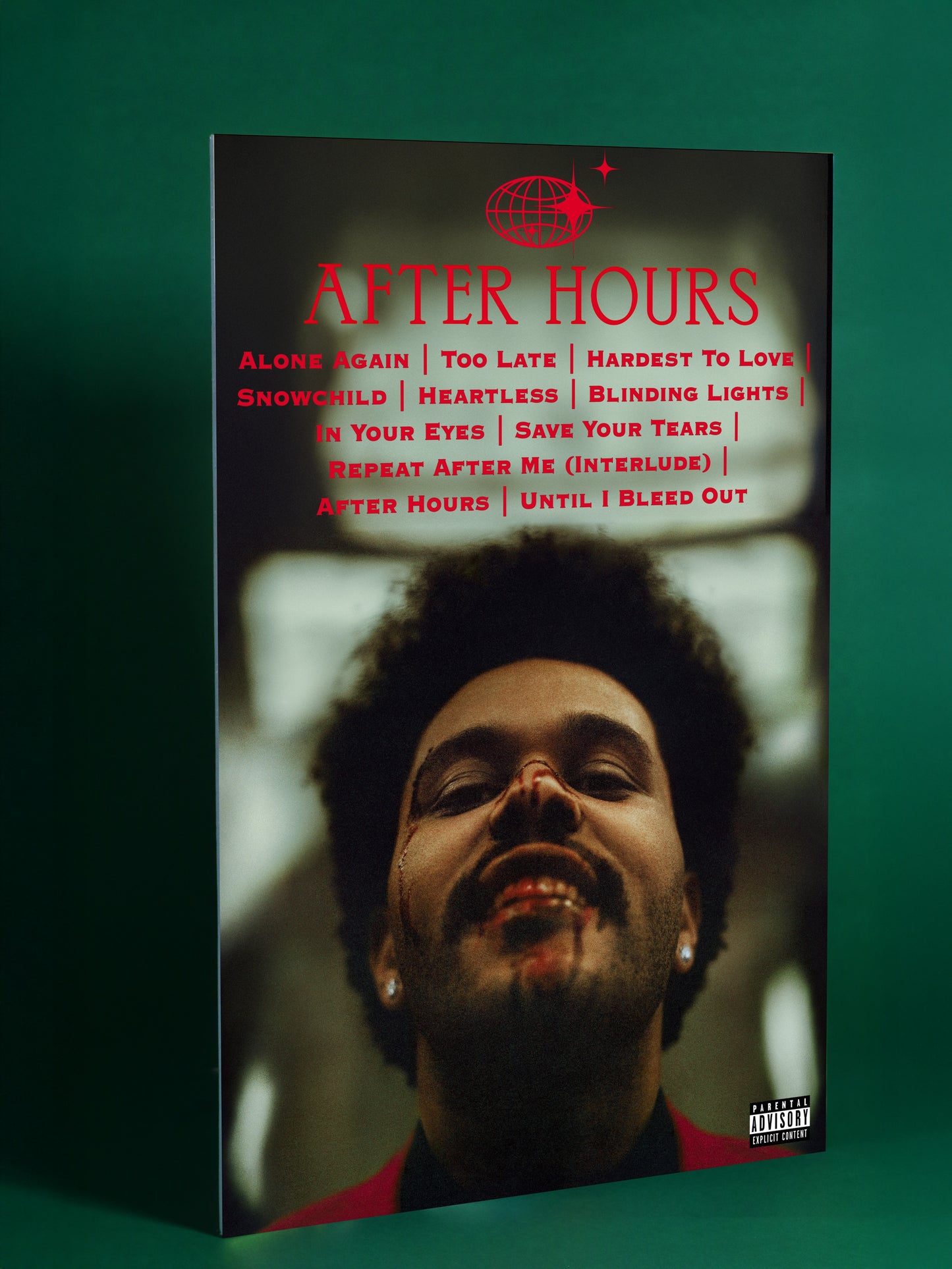 The Weeknd – After Hours Poster (Blood Edition)