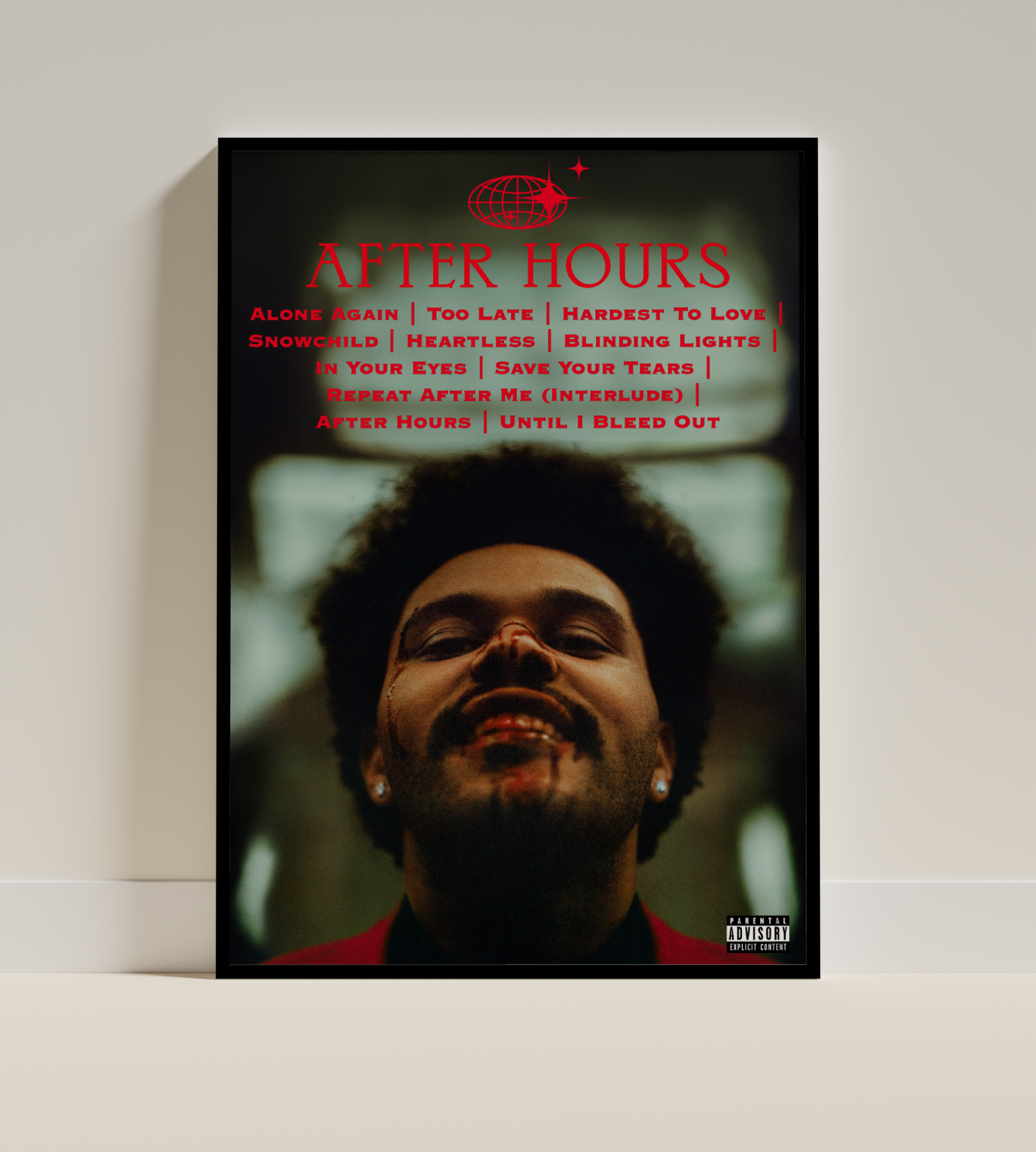The Weeknd – After Hours Poster (Blood Edition)
