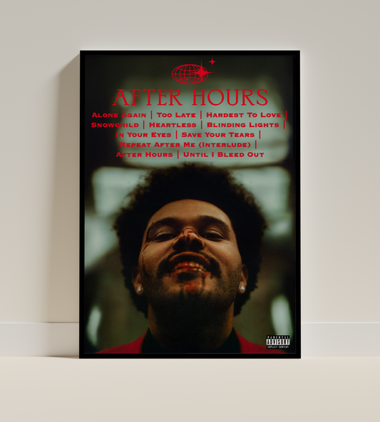 The Weeknd – After Hours Poster (Blood Edition)
