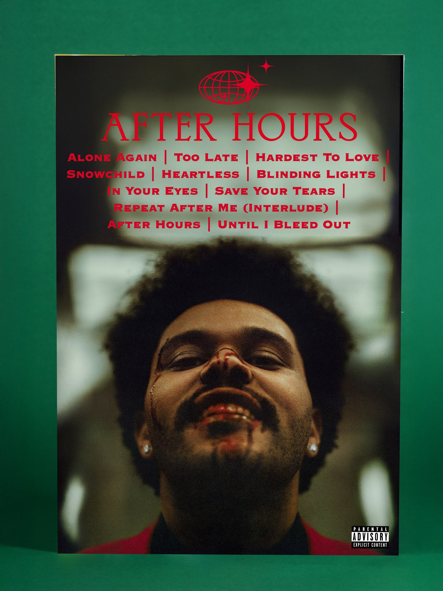 The Weeknd – After Hours Poster (Blood Edition)