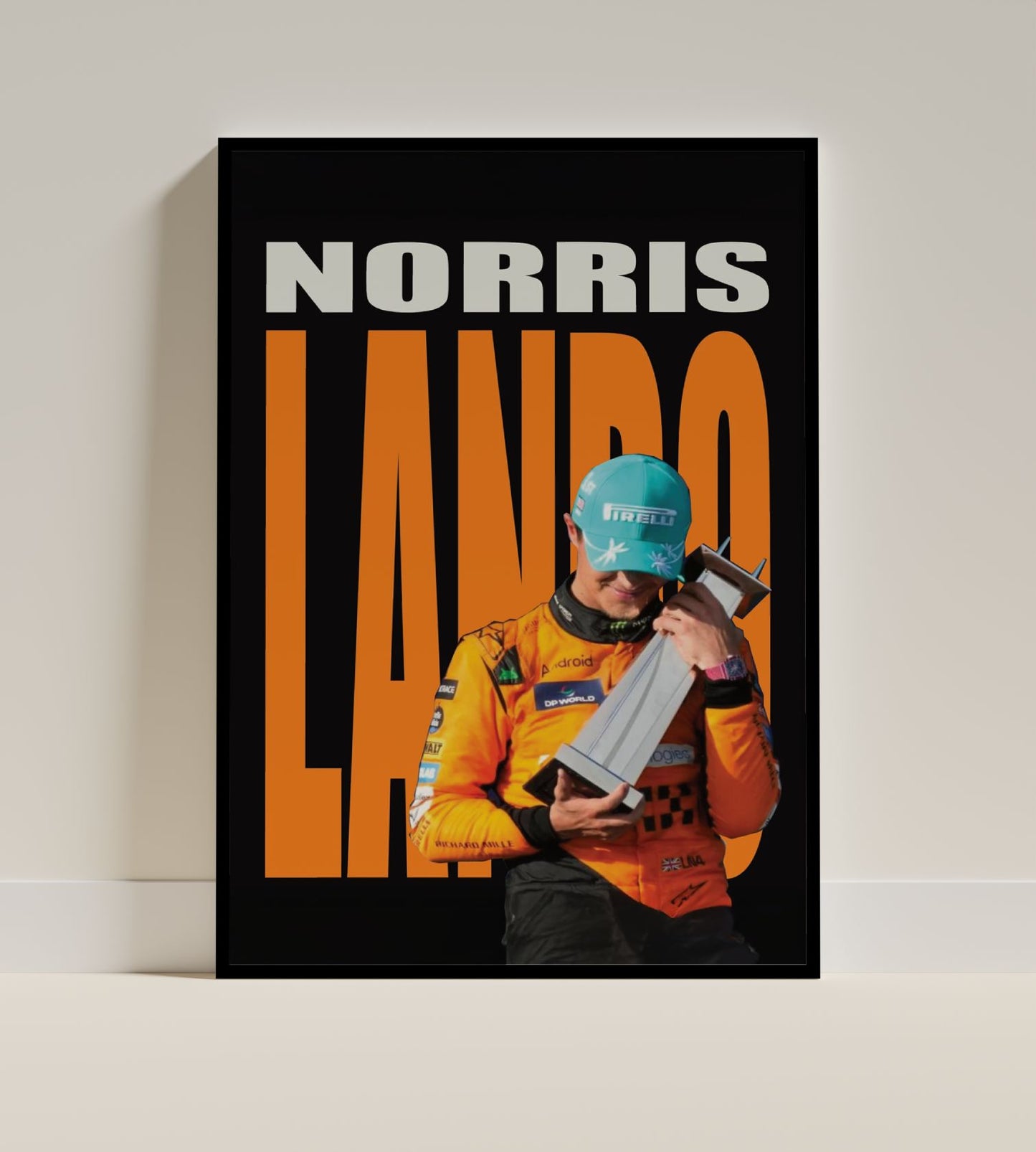 Lando Norris Racing Triumph Poster