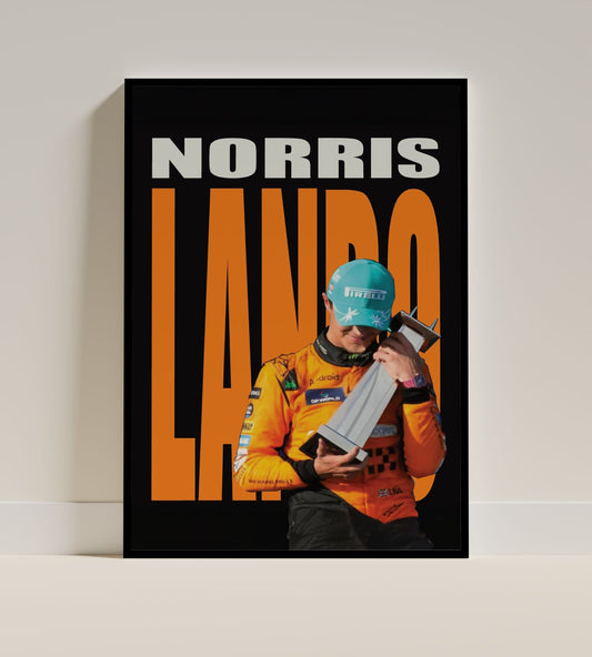 Lando Norris Racing Triumph Poster