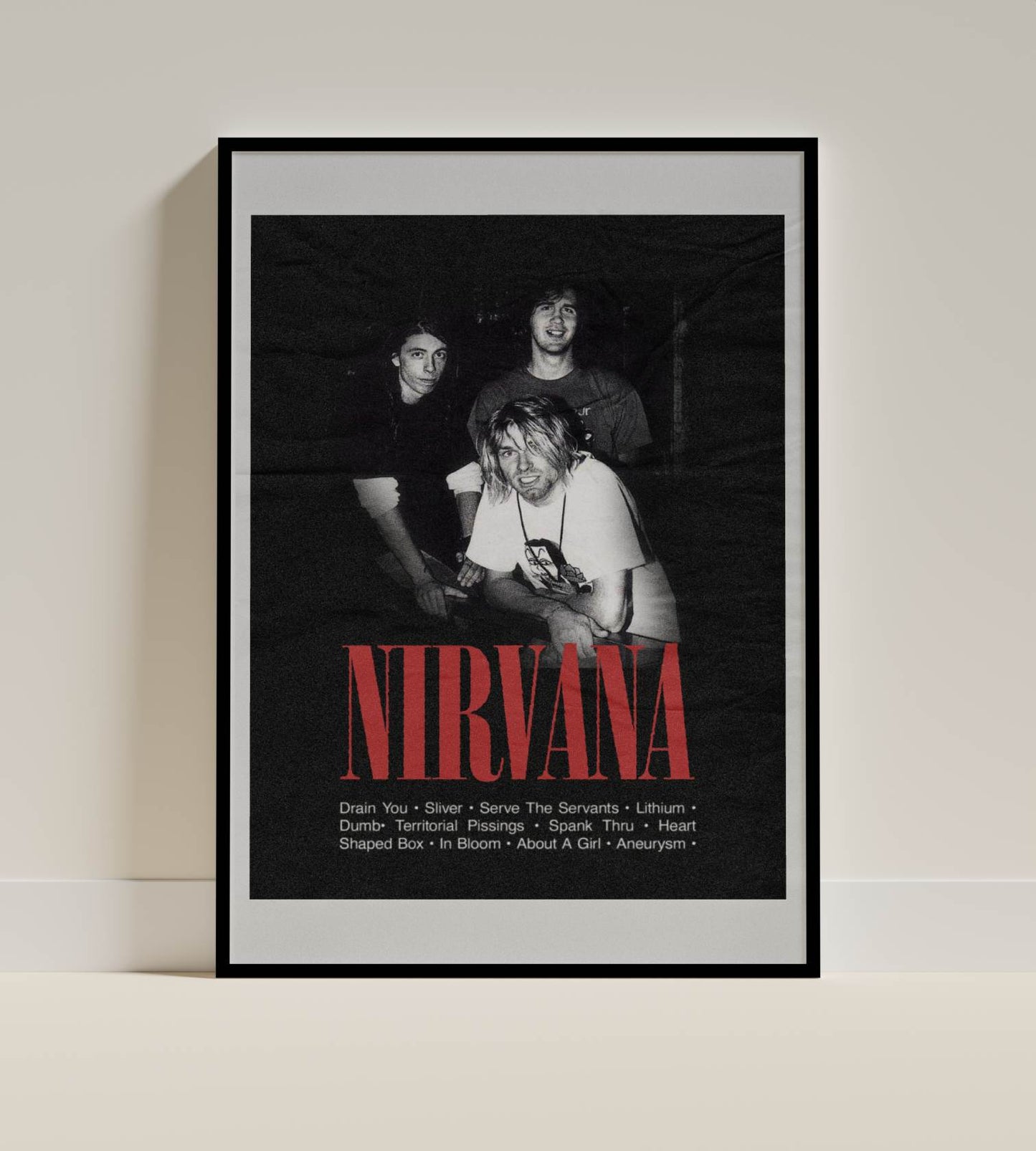 Nirvana Grunge Rock Poster