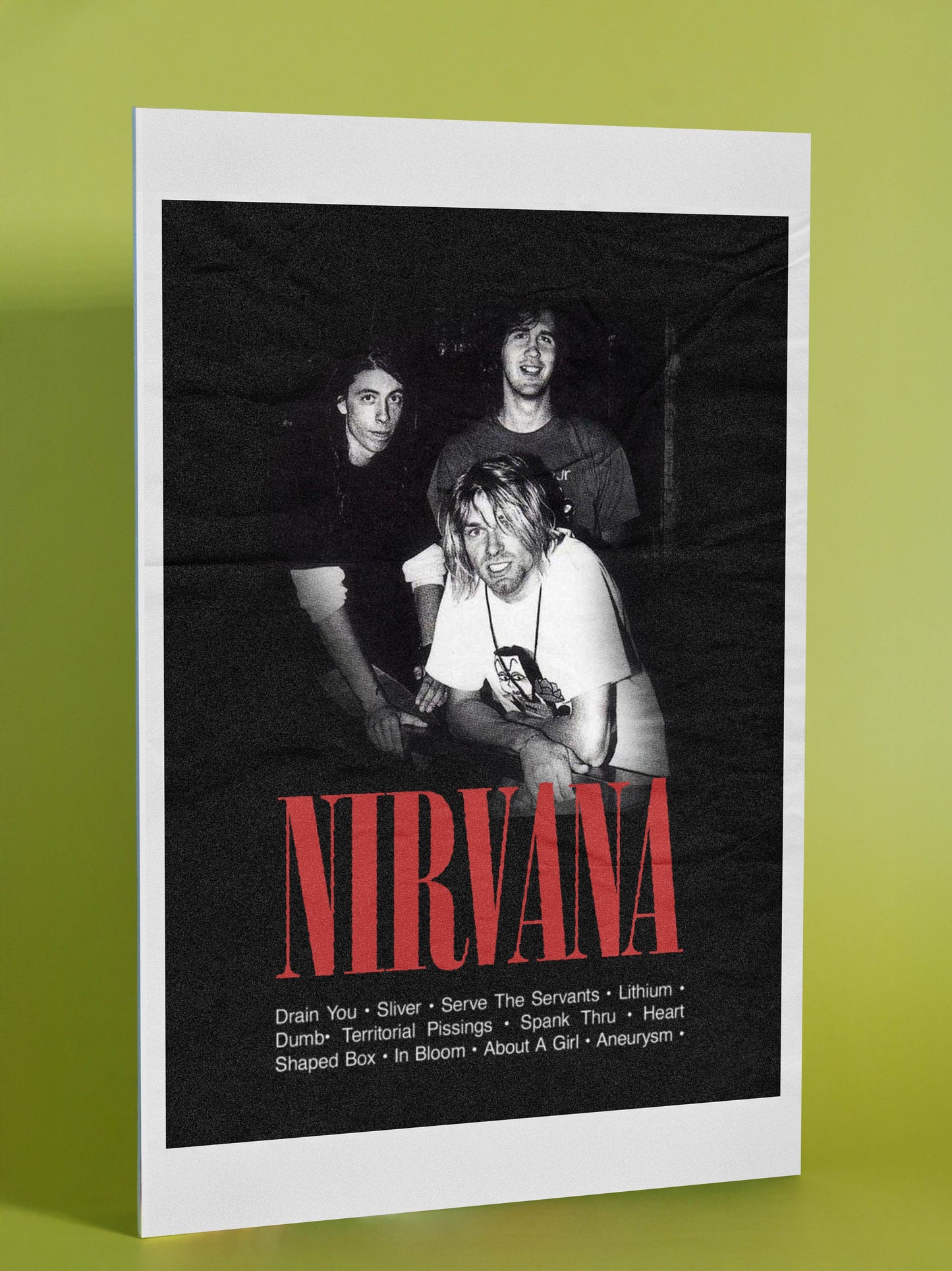 Nirvana Grunge Rock Poster