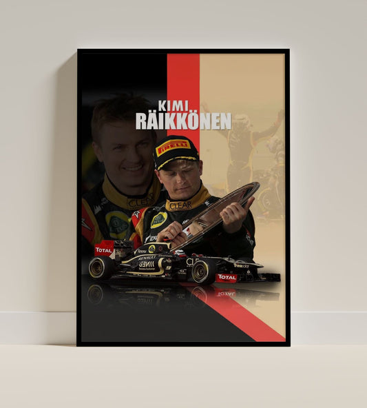 Kimi Räikkönen Lotus F1 Collectible Poster