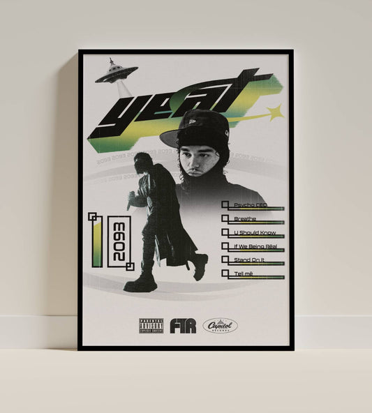 Yeat “2093” Futuristic Rap Album Poster