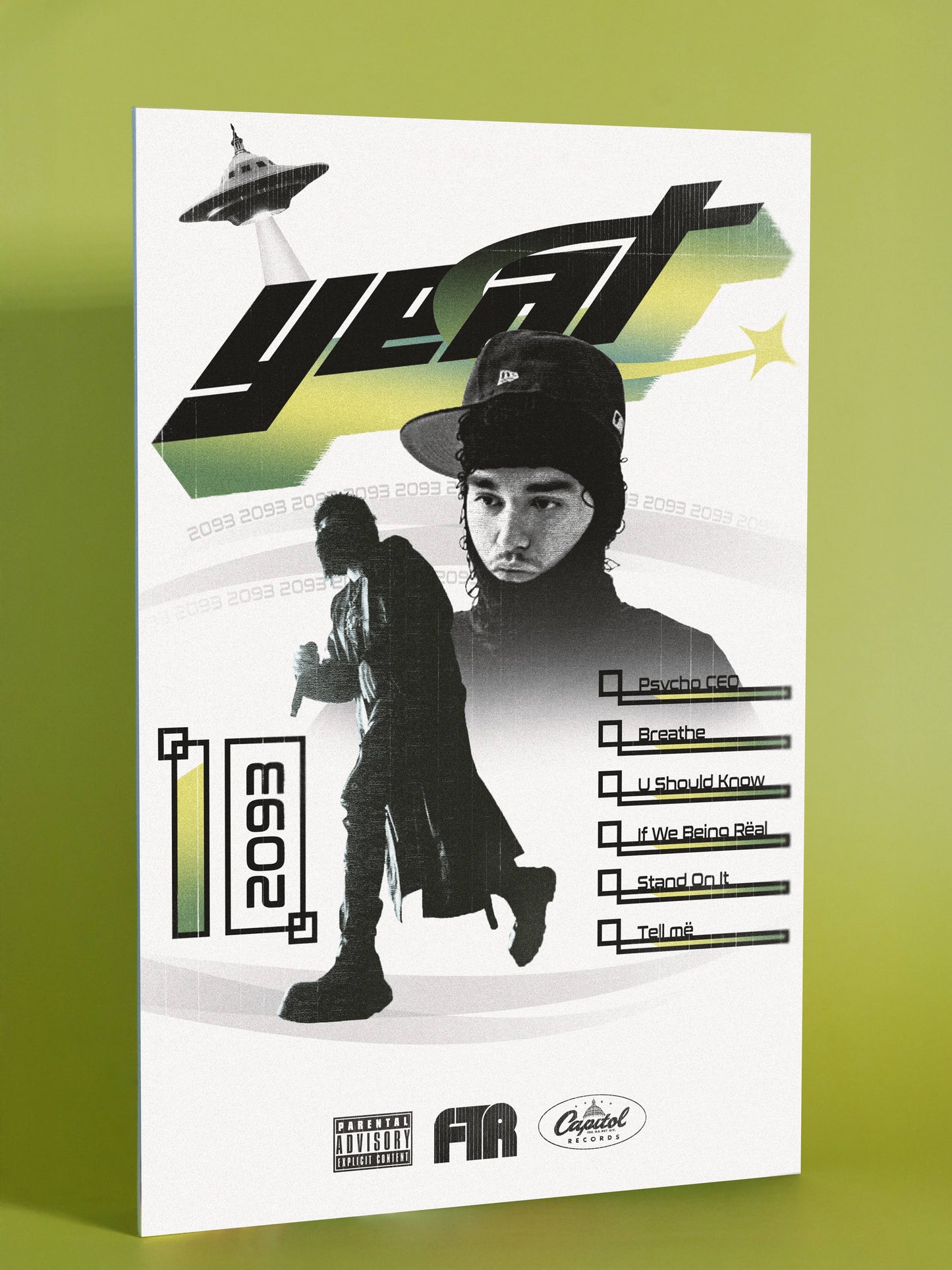 Yeat “2093” Futuristic Rap Album Poster