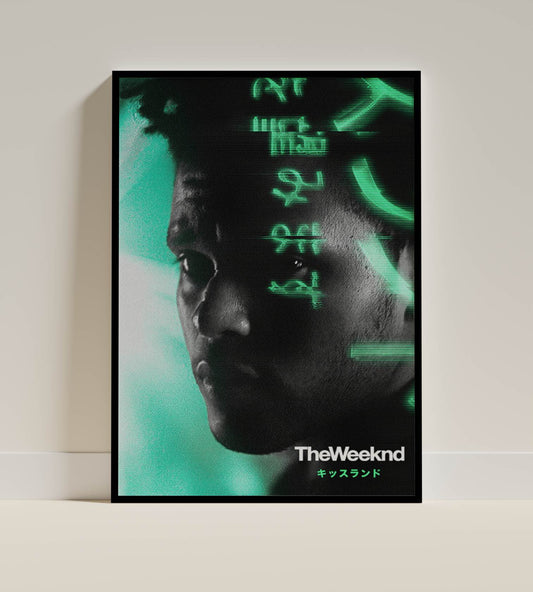 The Weeknd “Kiss Land” Neon Art Poster